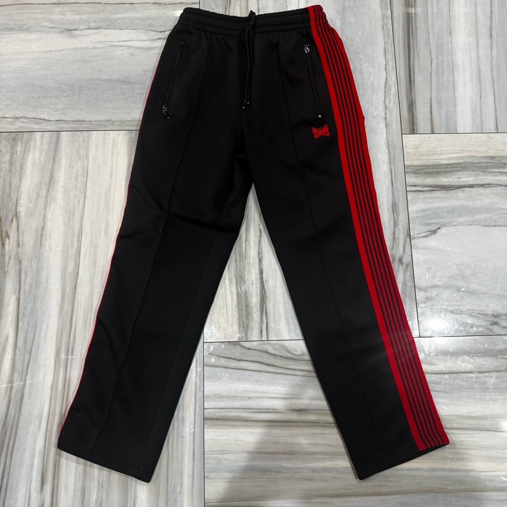 Black & Red Needles Trackpants
